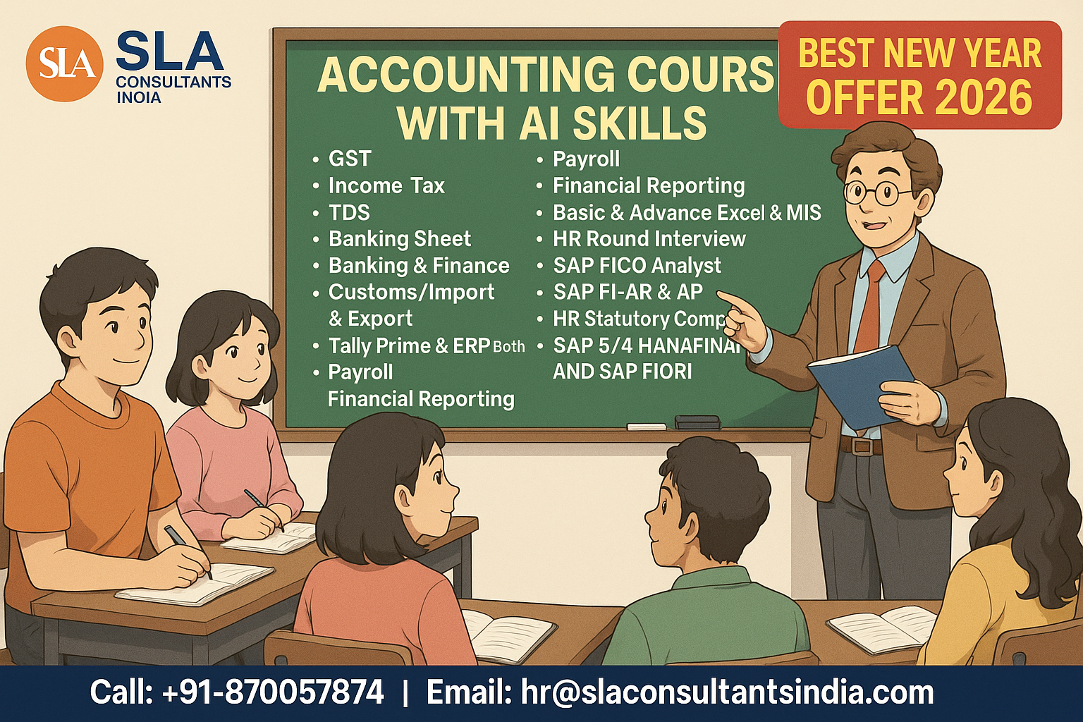 Online Financial Accounting Course In Delhi By Sla Accounts, Taxation And Tally Prime Institute In Delhi Ncr, [ 2026 Learn New Skills Of Accounting & Finance For 100% Job] In Bajaj Alliance.​